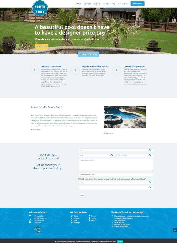 runlocal website design pool care2023 07 04 13 03 13 Website Design for Ocoee Audiologists